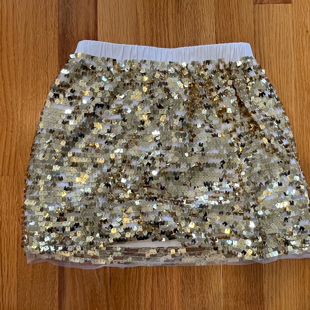 Crewcuts Gold Sequin Mini Skirt